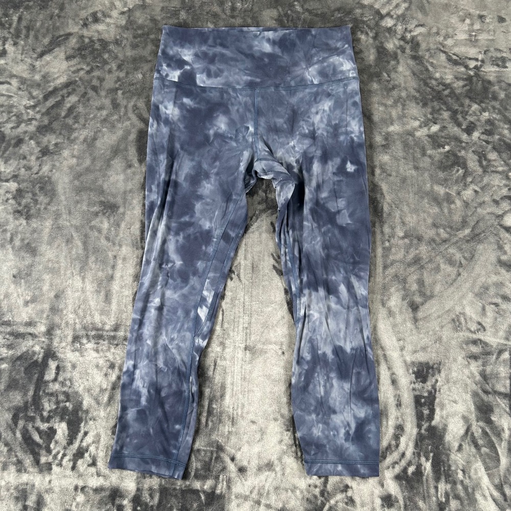 Lululemon Align Crop Leggings Womens 10 Grey Diamond Dye High Rise 21"‎ Inseam